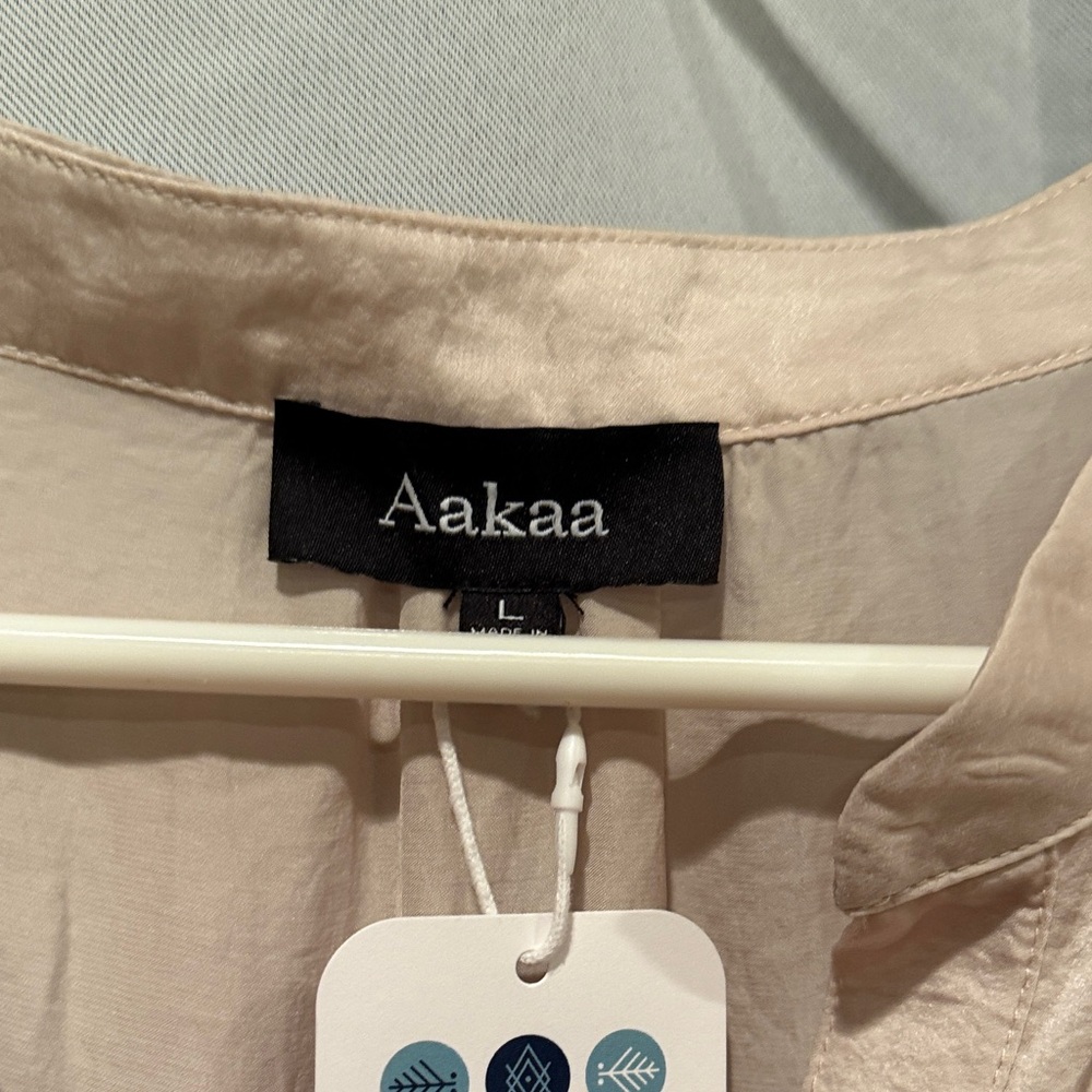 Aakaa Cream Button-Up Dress - Picture 2 of 5